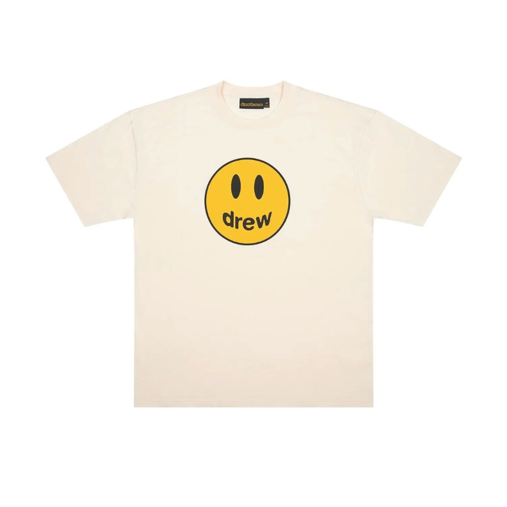 New Drew House Cream Mascot T-Shirt: size Medium